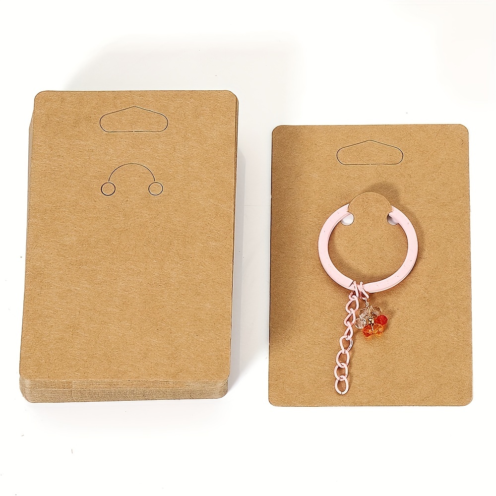 50pcs Keychain Display Cards Keychain Card Hold Cardboard for Keyring Jewelry, Jewels Display Packaging,Temu