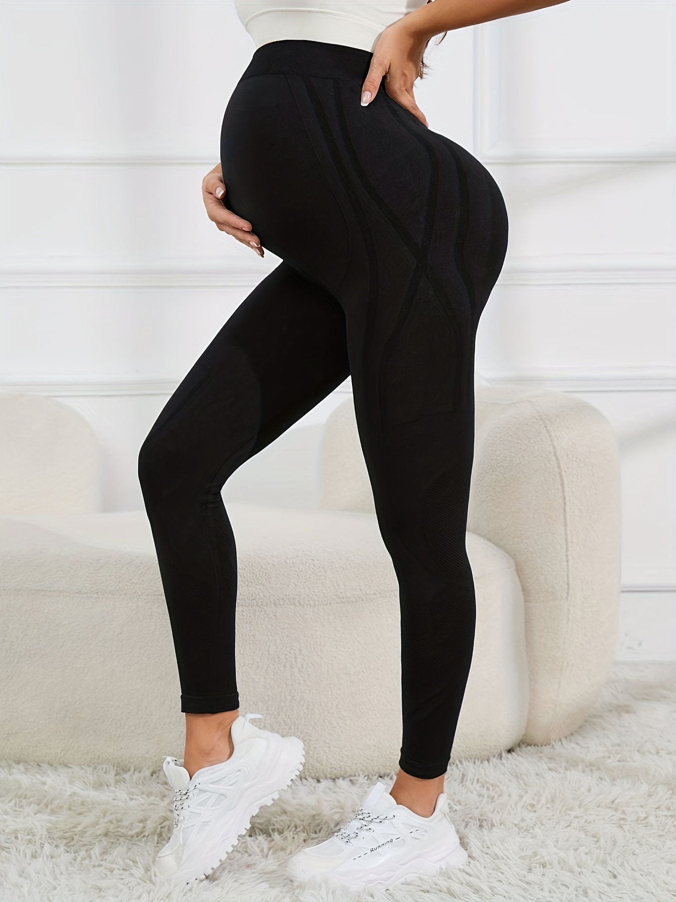 Seamless Maternity Pants Leggings for High Waist Workout
