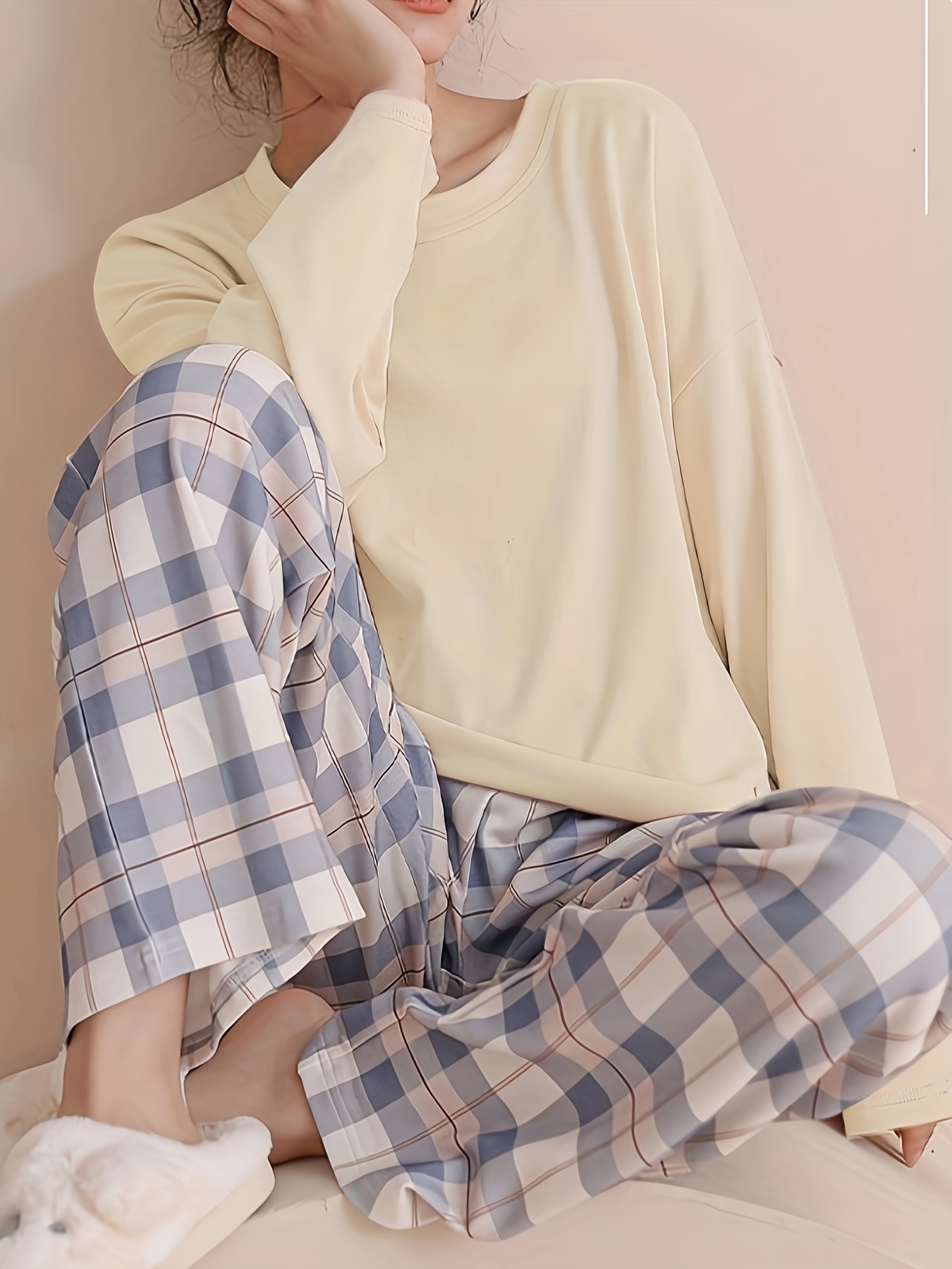 Cute Soft Pajamas Set Lightweight Long Sleeve Pajama Top - Temu