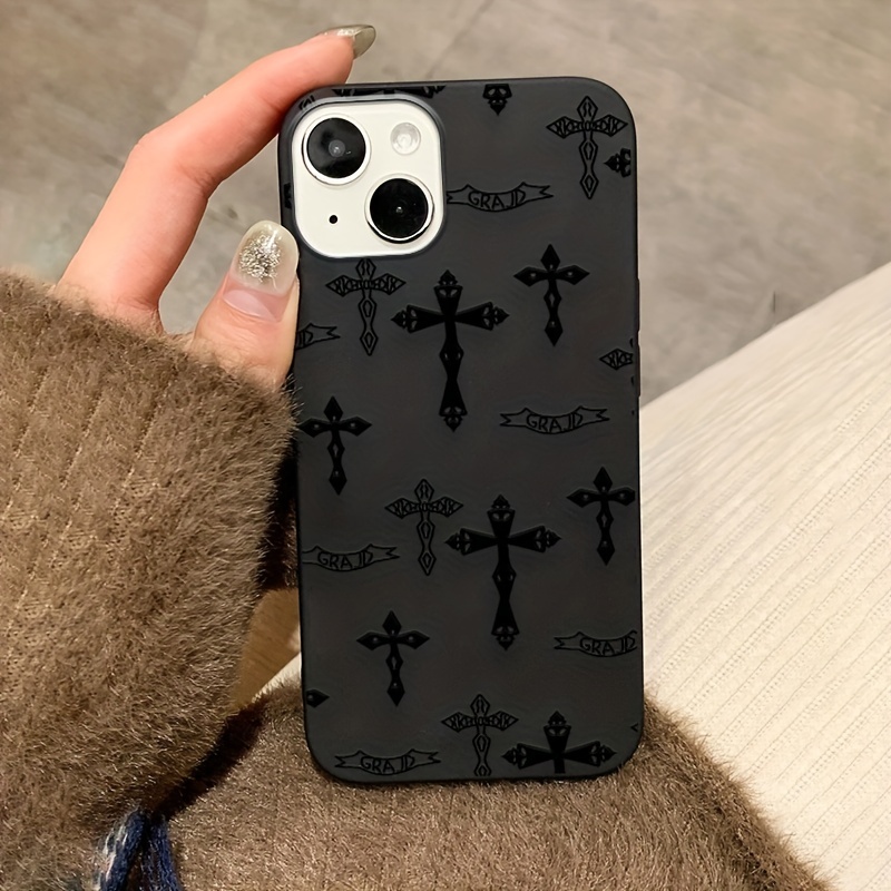 Stylish Cross Pattern Phone Case For Iphone 14/13/12/11/xr/xs/7/plus/pro Max/mini  - Temu France