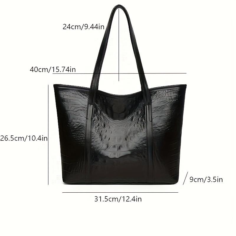 1pc Colorblock Pu Portable Zip Closure Fashion Tote Bag Suitable For  Women's Daily Use