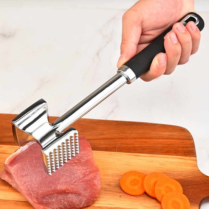 Practical Meat Knock Mallet Pounder Stainless Steel Steak Beef Hammer Kitchen  Cooking Tools Meat Poultry Tools 