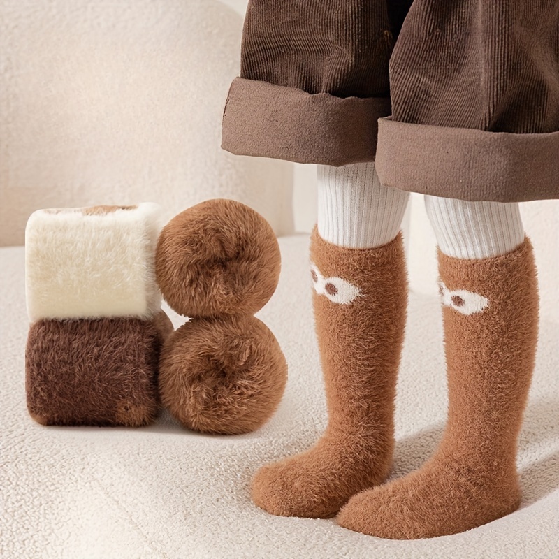 Cute Cozy Warm Wool, Women Teen Girls, Crew Socks
