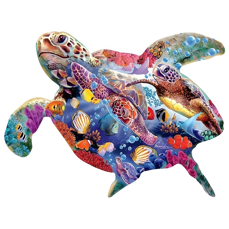 Wooden Jigsaw Puzzle 1000 Pieces | Sea World Animals | Unique Puzzle