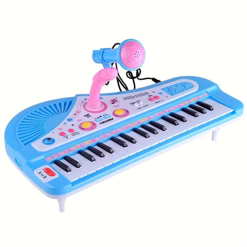 Enfants 61 touches Piano avec microphone Orgue électronique  multifonctionnel 37 touches Musique Clavier électronique Piano Fille Jouets  Cadeau