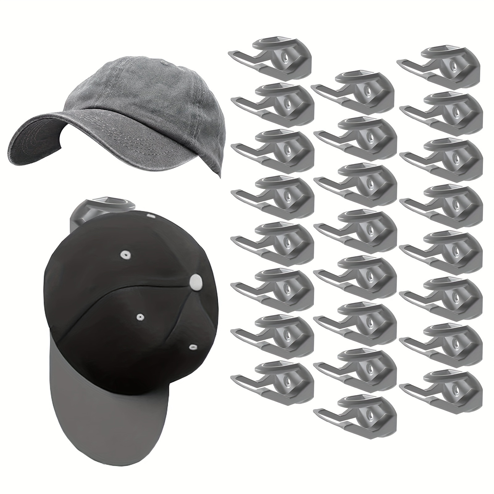 Hat Hooks for Wall, Upgraded Hat Racks for Baseball Caps, Baseball Hat  Organizer, No Drilling Baseball Cap Organizer, Adhesive Hat Hangers for  Wall