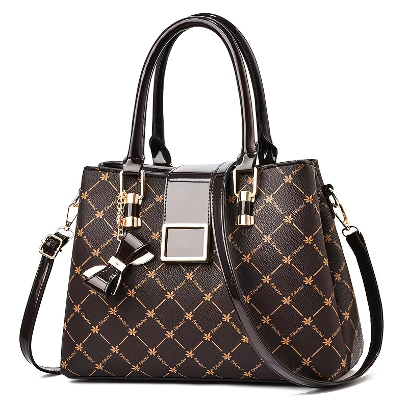 Women hand/shoulder lv leather black classic bag black/brown