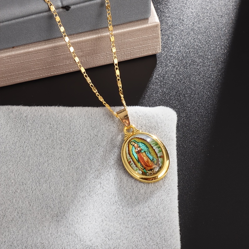 Men's virgin mary on sale necklace