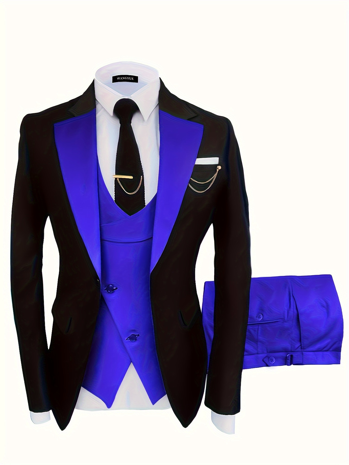 Suits for Men,Mens Suits 3 Piece Slim Fit Jacket Vest Pants Outfits Blazer  Business Wedding Formal Tuxedo Elegant Daily Blazer Jacket 