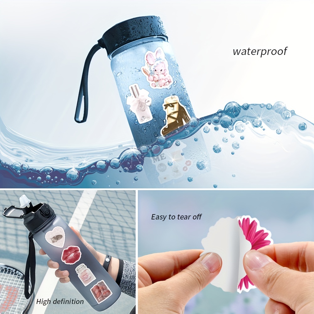 10-100 Coquette Aesthetic Stickers for Water Bottles, Laptops, Room Decor,  Luggage Waterproof Stickers 