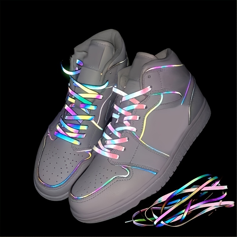 Holographic Reflective Star Shoelaces Double-sided Reflective High