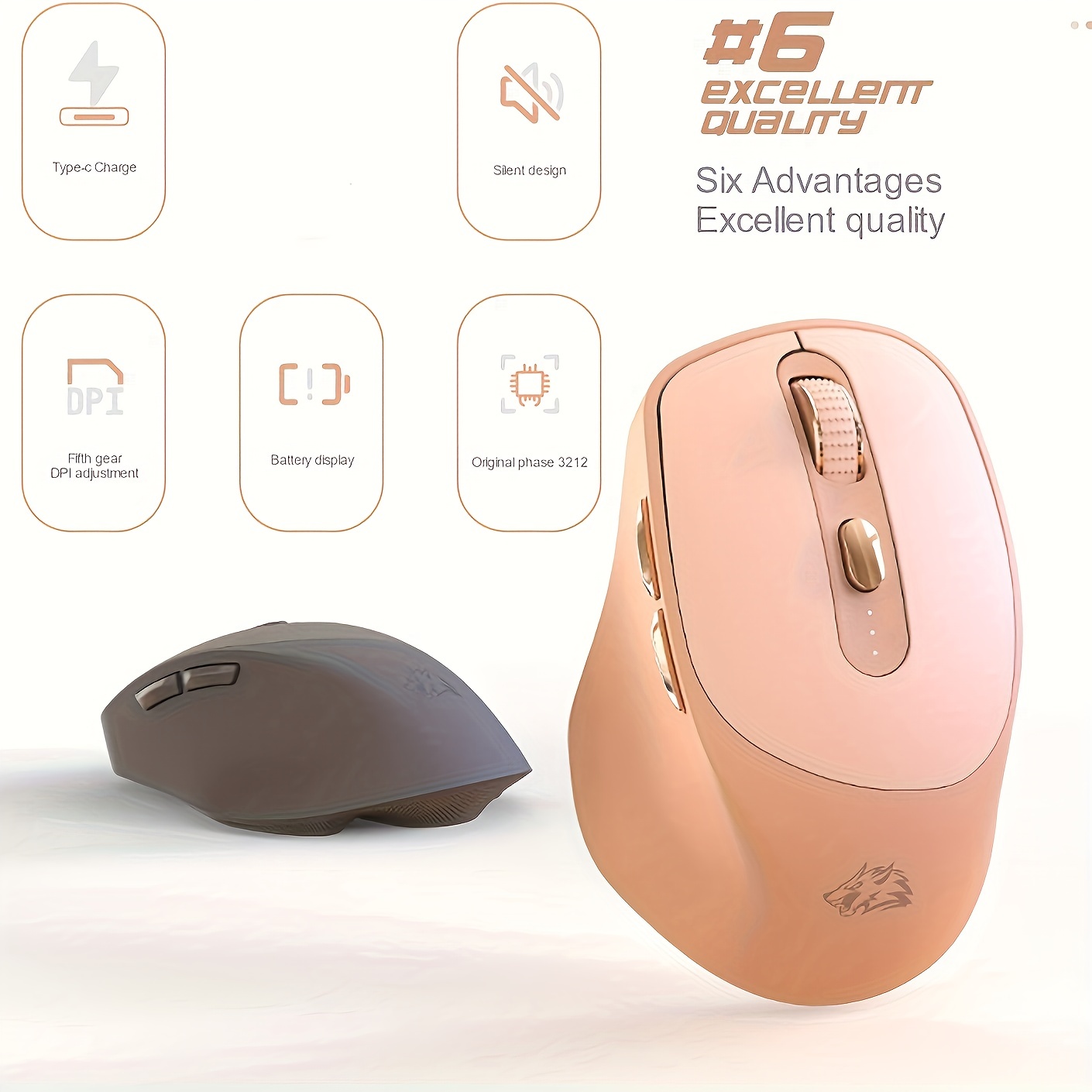 2.4g Wireless Mouse Bt Mice, Dual Mode Office Mice With Battery