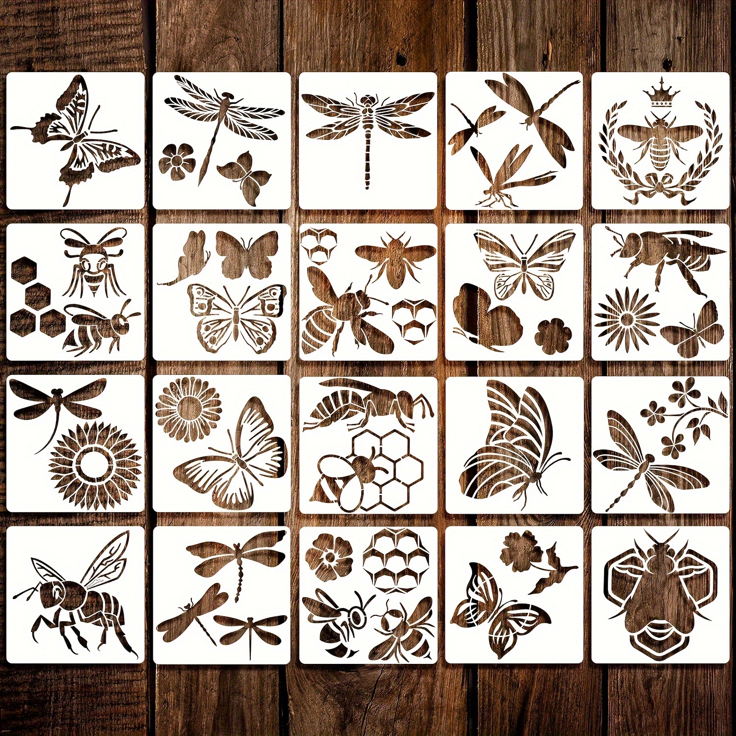 20 Pieces Stencil Template for Painting Reusable Animal Plant Stencil  Spring Summer Winter Template, DIY Christmas