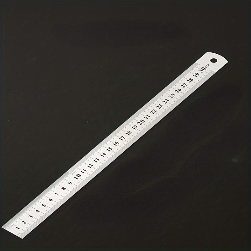 Ruler And Stainless Steel Metal Rulers For Home School - Temu