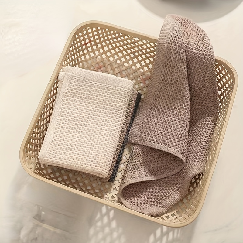 Soft Waffle Weave Dish Towels Absorbent Kitchen Cleaning Towel