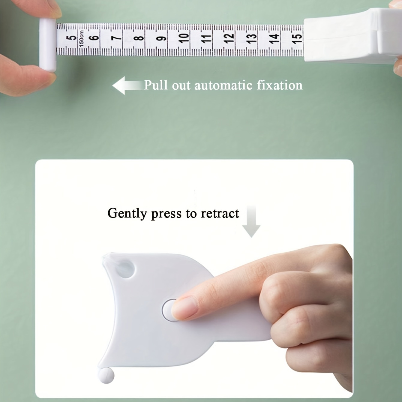 1pc Automatic Body Measuring Ruler For Waist, Arms, Thighs, Head, Fabric  Tape Measure For Home Sewing