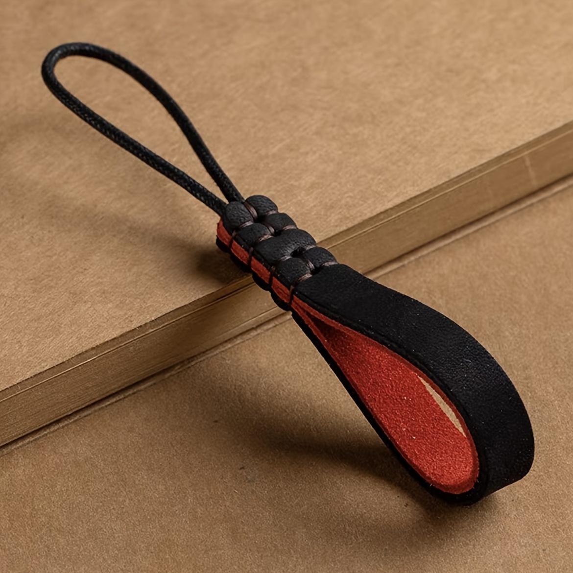 Genuine Leather Handmade Lanyard Car Keychain Pendant Creative Wear-resistant Cowhide Key Loop For Men Gift