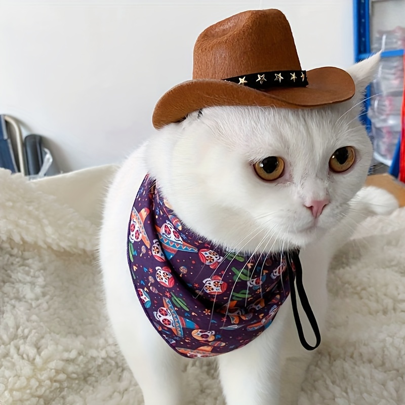 Cane Gatto Cappello Da Cowboy Accessori Per Costumi Da Compagnia Per Cani E  