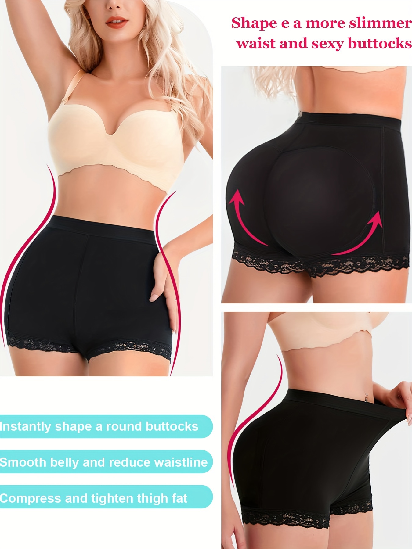 ASOS CURVE SHAPEWEAR New Improved Fit Control Lace Shorts