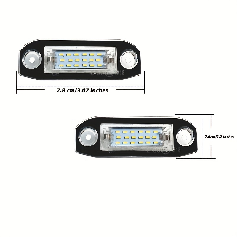 2pcs Canbus LED License Plate Light For S80 XC90 S40 V60 XC60 S60 C70 V50  XC70 V70 White Car-Styling Number Lamp 12V