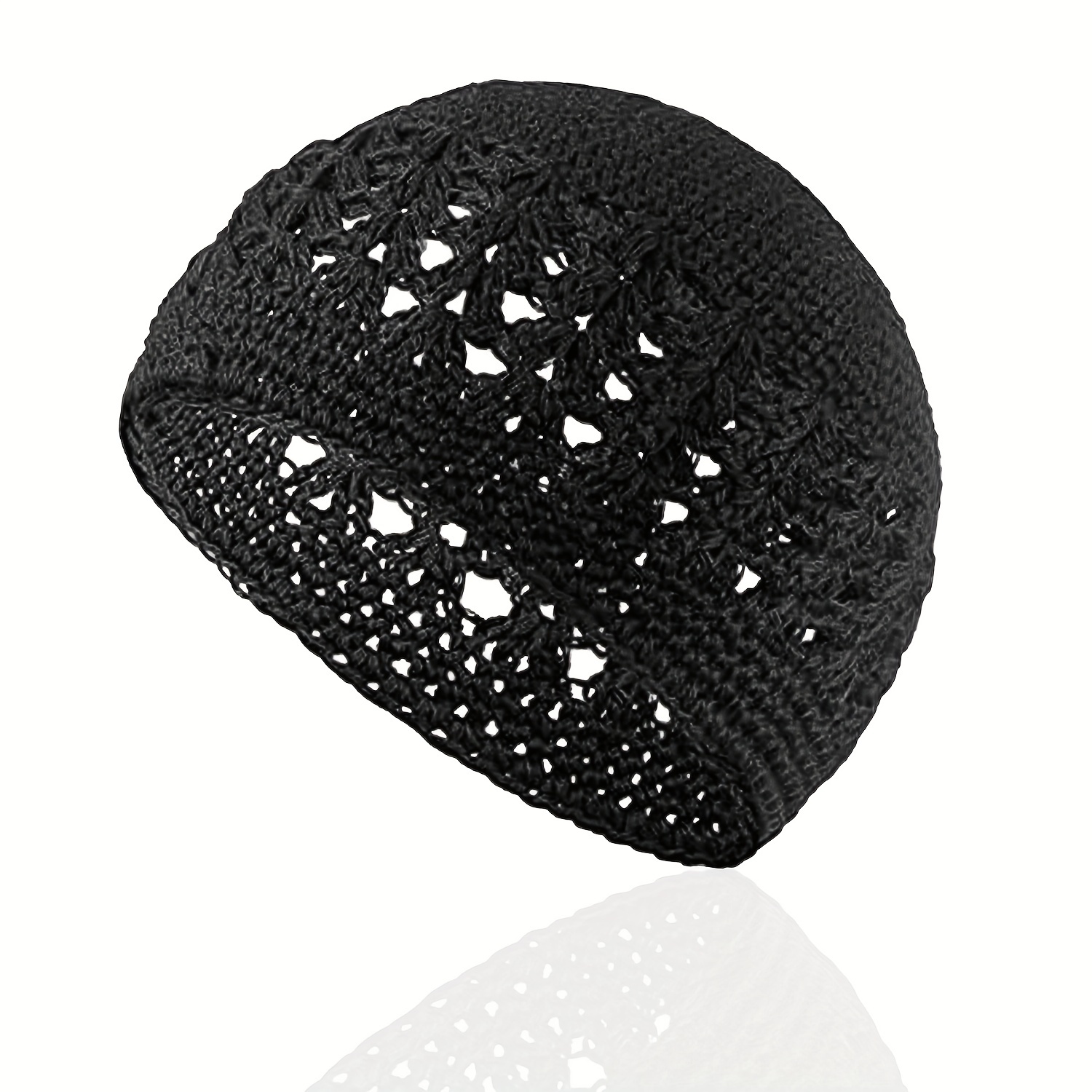 

1pc Hip Hop Knitted Beanie Trend Hollow Crochet Beanie Elastic Breathable Knit Hat Unisex Skull Cap For Women Men