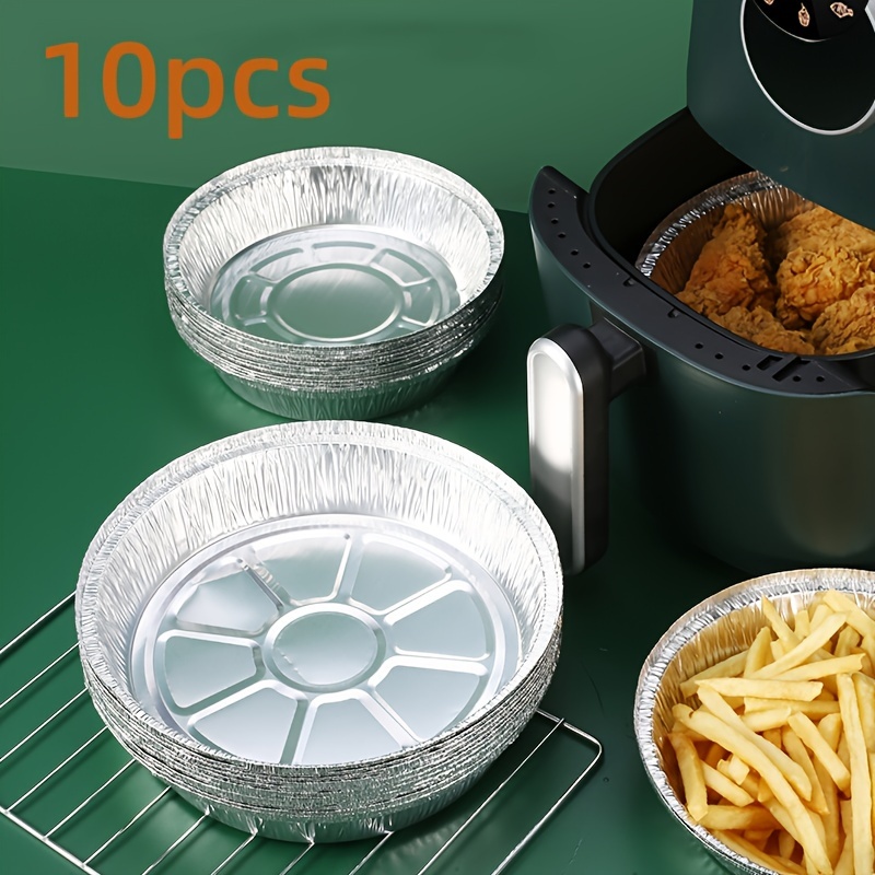 20PCS Air Fryer Disposable Paper Liner Oil Foil Tin Steamer Mats Non-stick  Food Tray Container Oven Airfryer Baking Accessories