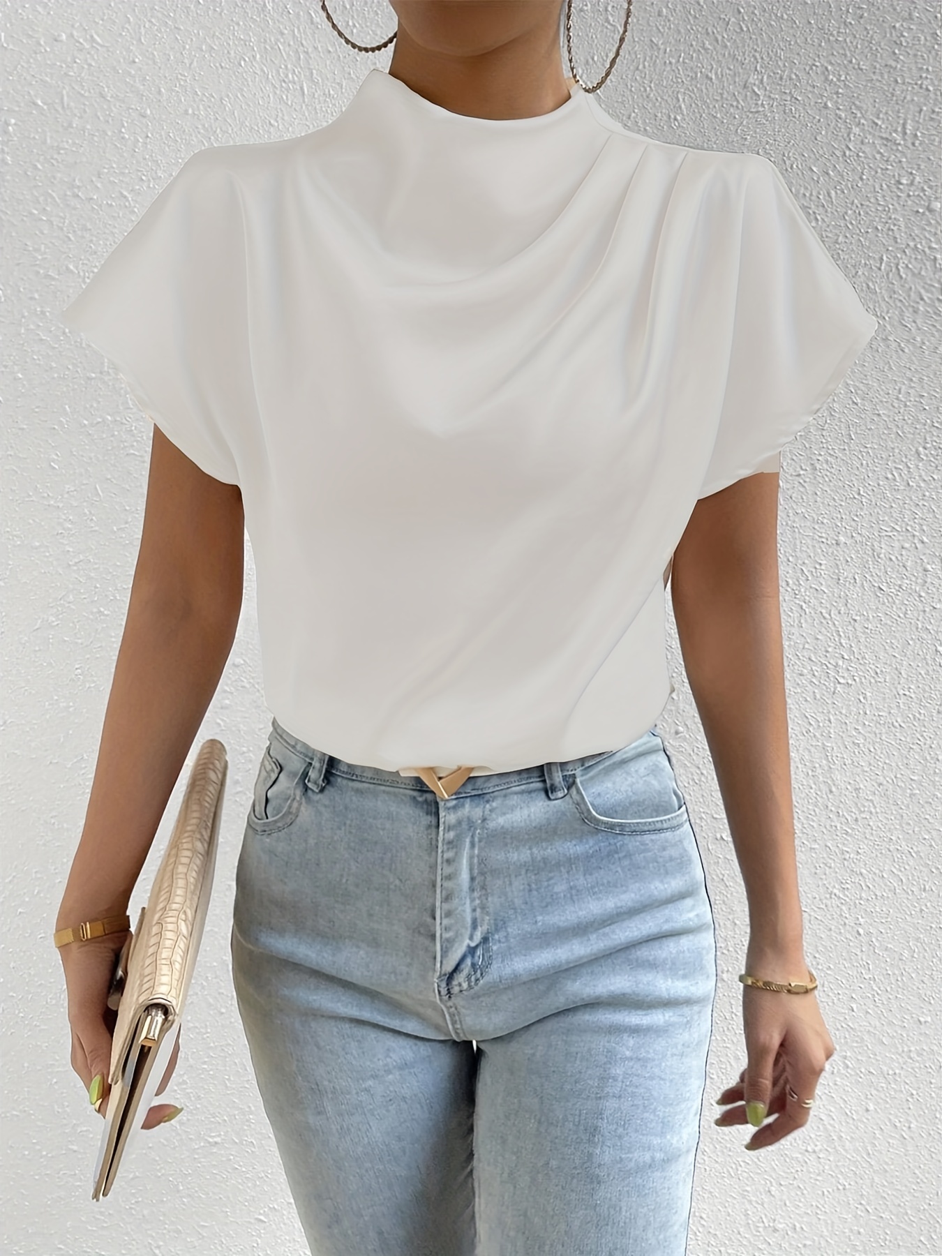 Blusa Blanca Para Mujer - Temu