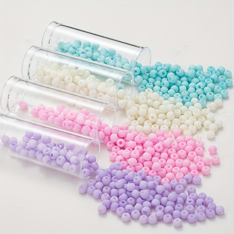 Frosted Solid Macaron Candy Color Embroidery Beads For Diy - Temu