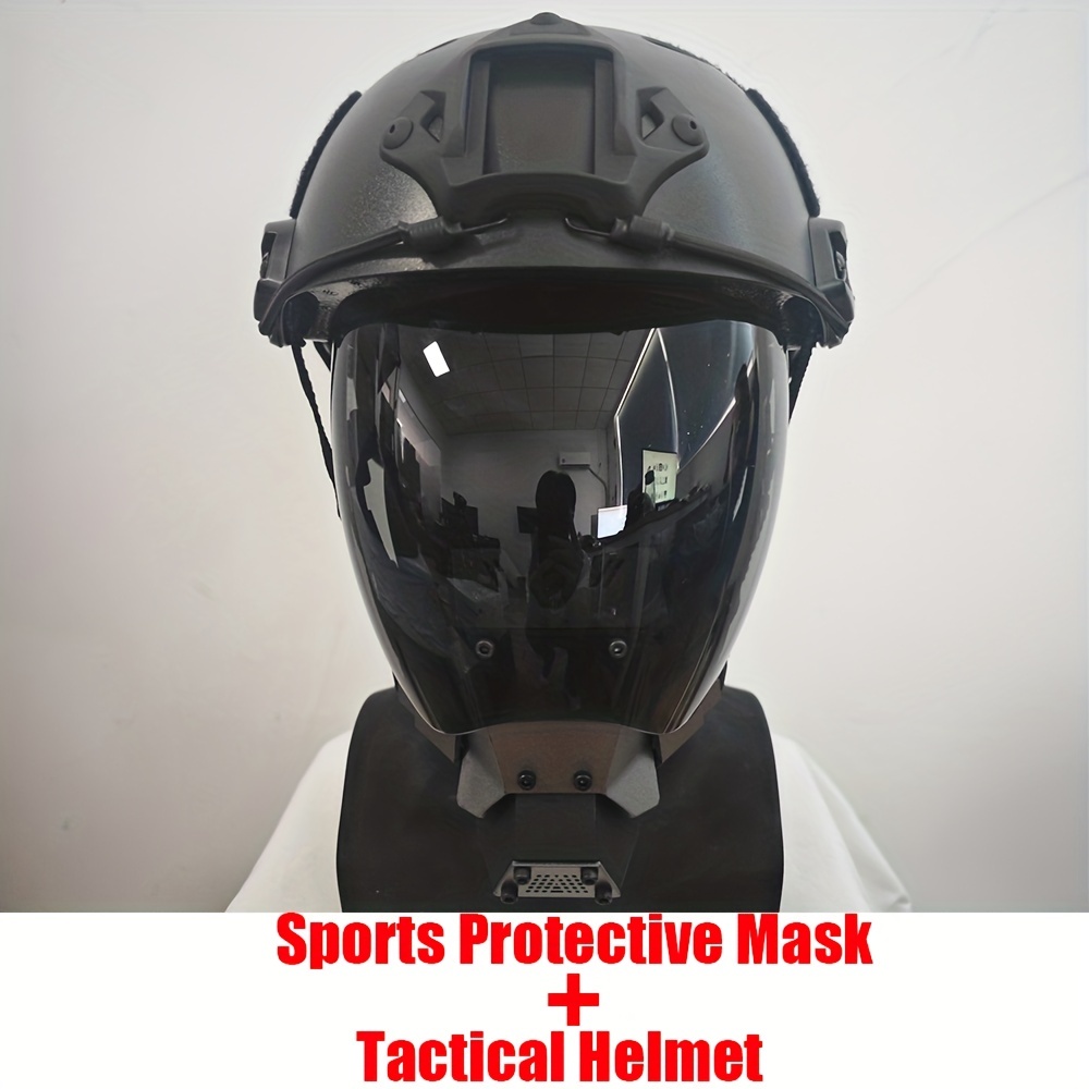 Kid's Black S.W.A.T. Helmet with Face Mask