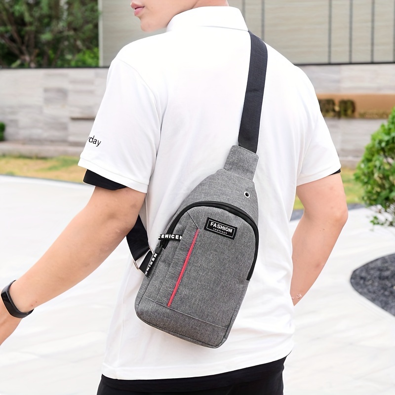 Pvc Material Cross Body Bag Shoulder Bag Outdoor Sports Leisure Trendy Men's  Backpack - Temu