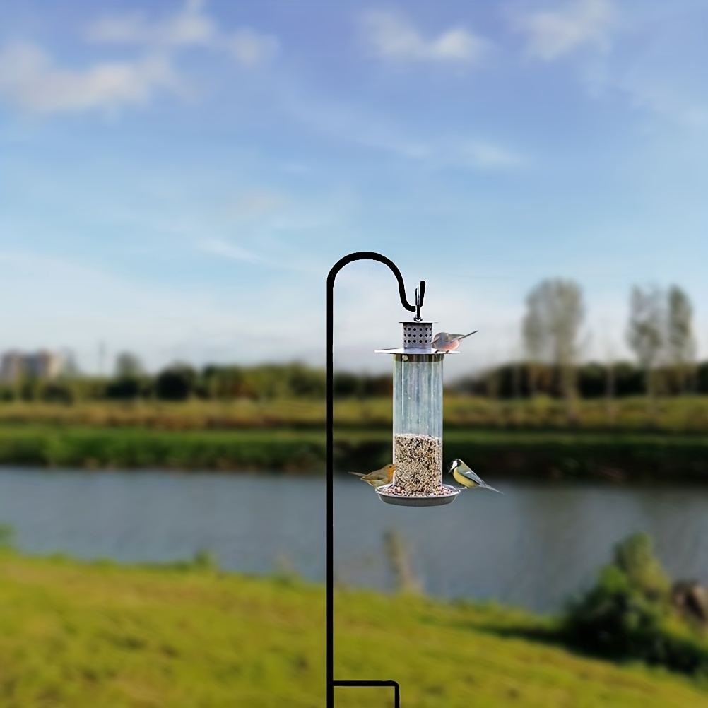 Adjustable Outdoor Shepherd Hook Bird Feeder Pole Detachable - Temu Canada
