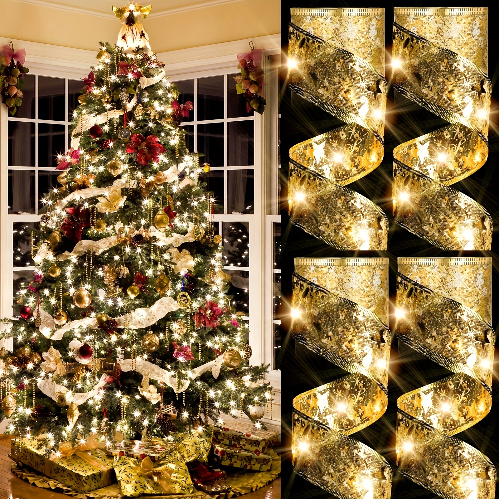 Golden Wire Silvery Wire String Christmas Tree Christmas - Temu