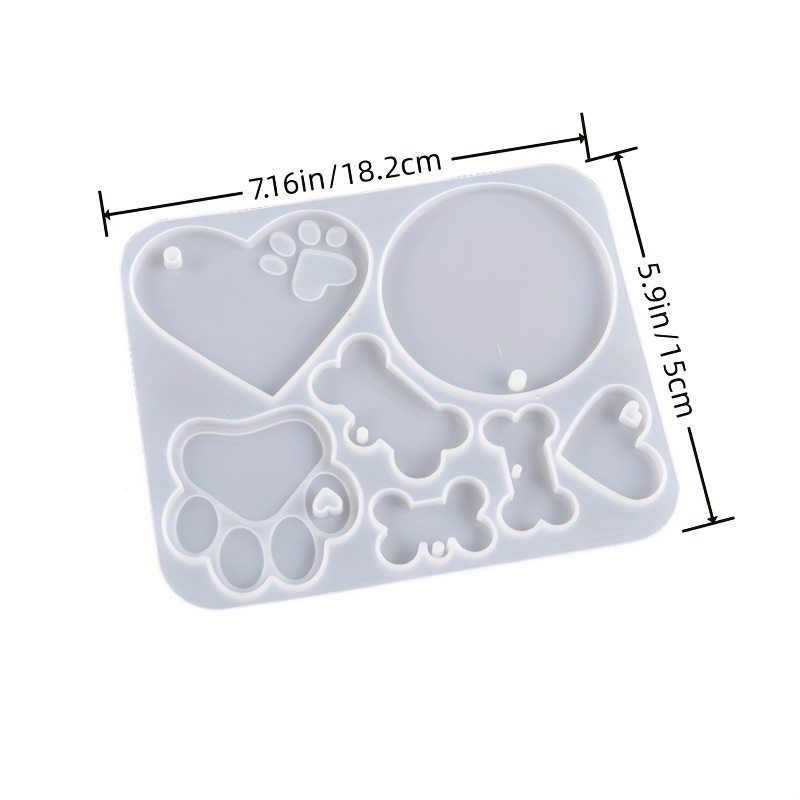Diy Epoxy Resin Dog Tag Silicone Mold Resin Keychain Moulds - Temu