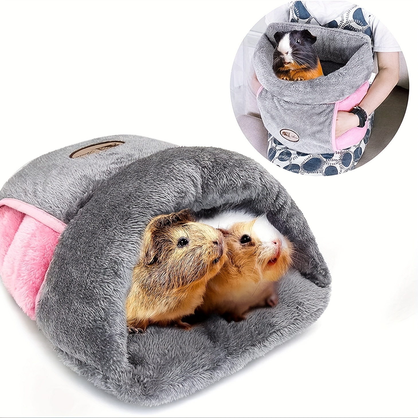 

Hamster Bed Cuddle Cave Warm Fleece Cozy House, Bedding Sleeping Cushion Cage Nest For Small Animal Squirrel Chinchilla Rabbit Hedgehog Cage Accessories (grey)