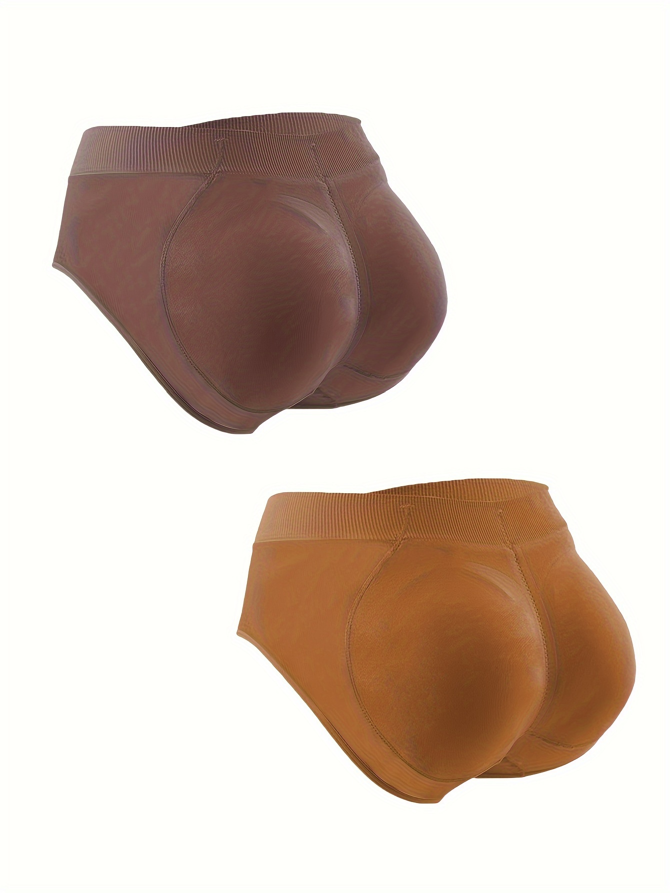 Women Padded Briefs Seamless Butt Lifter Panties Breathable Hip Enhancer  Underwear Mid Waist Hipster Briefs Booty Lifting Panty
