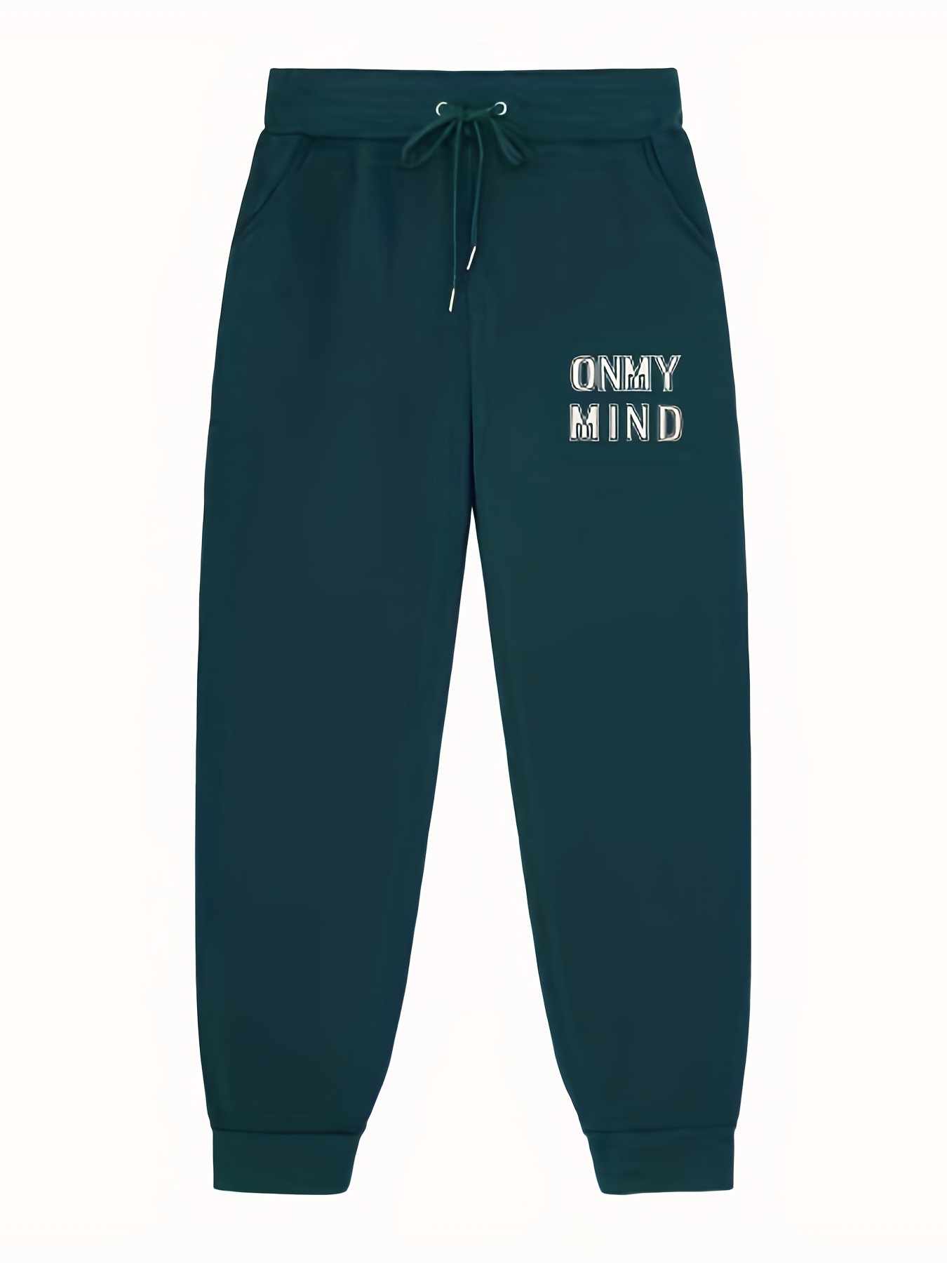 Plus Size Men's oh Mind Print Joggers Oversized Sweatpants - Temu