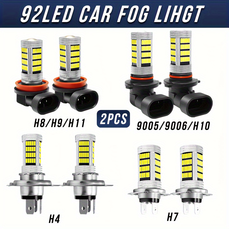 2pcs New H7 H4 Super Bright 100w Led Headlight Fog Drl Bulbs High/low Beam  6000k White H8 H9 H11 9005 9006 Lamps 24v 12v 4300k