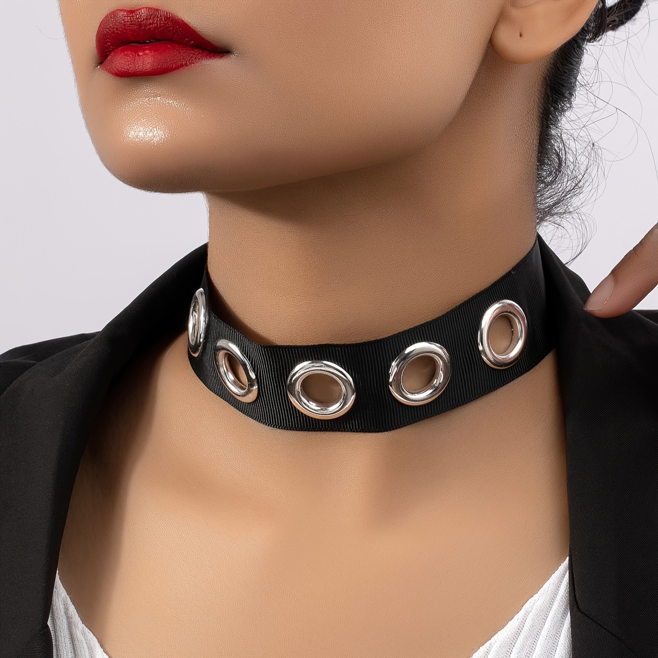 Choker Necklace Adjustable Black Collar Necklaces For Women And Girls