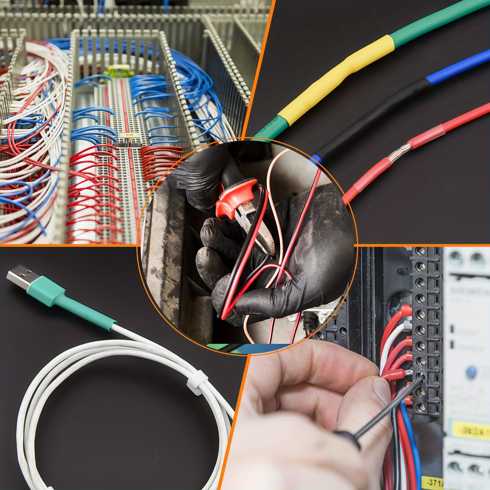 eva heat shrinkable tubing kit 6 colors multi sizes ideal for electrical insulation repairs and wire connectors with   design and storage case Product details 4