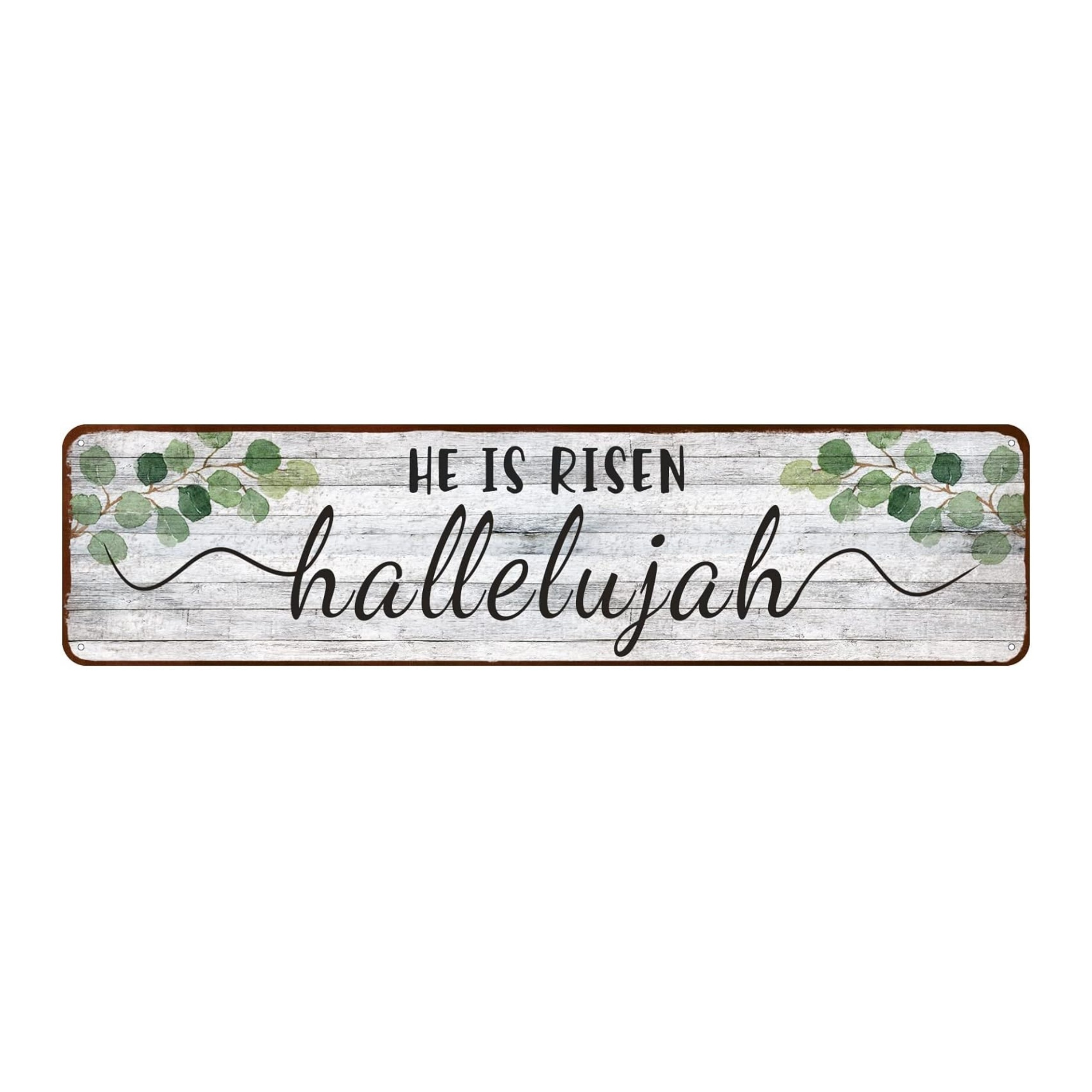 1pc, Hallelujah - He Is Risen Metal Tin Sign (15.75