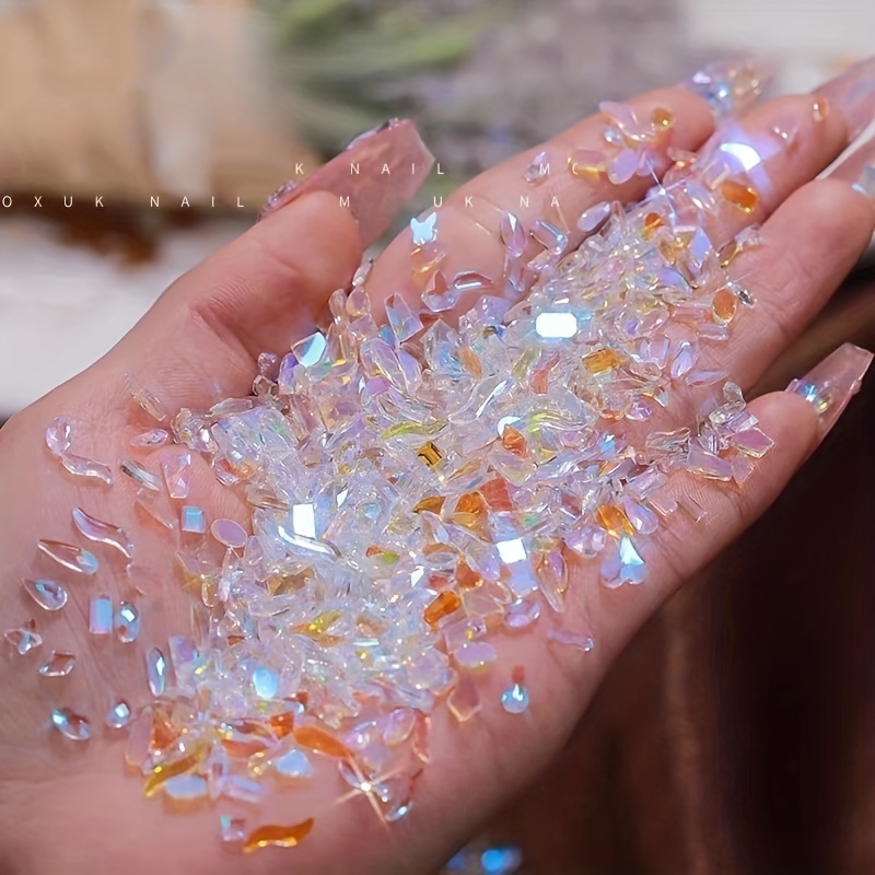 Bottle Irregular Glitter Transparent Gravel Gem Stones - Temu