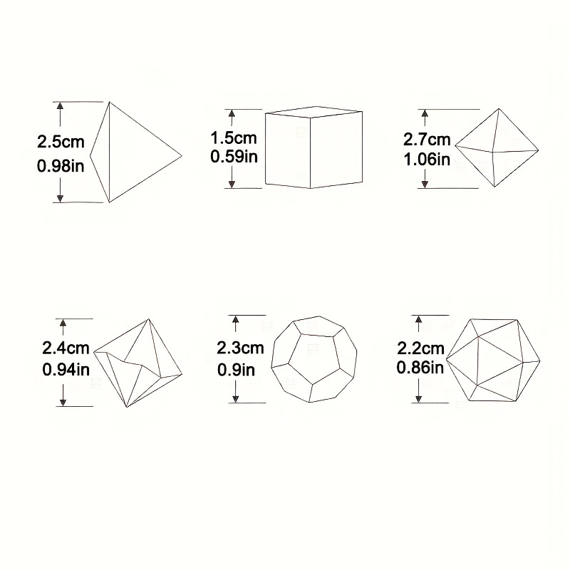 7 Wood Grain Stone Dice for Role-Playing Games