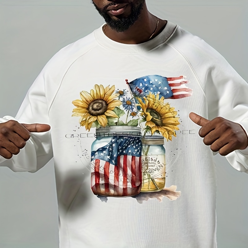 National Flag Sunflower Iron On Patches For Clothing Pillow Bag