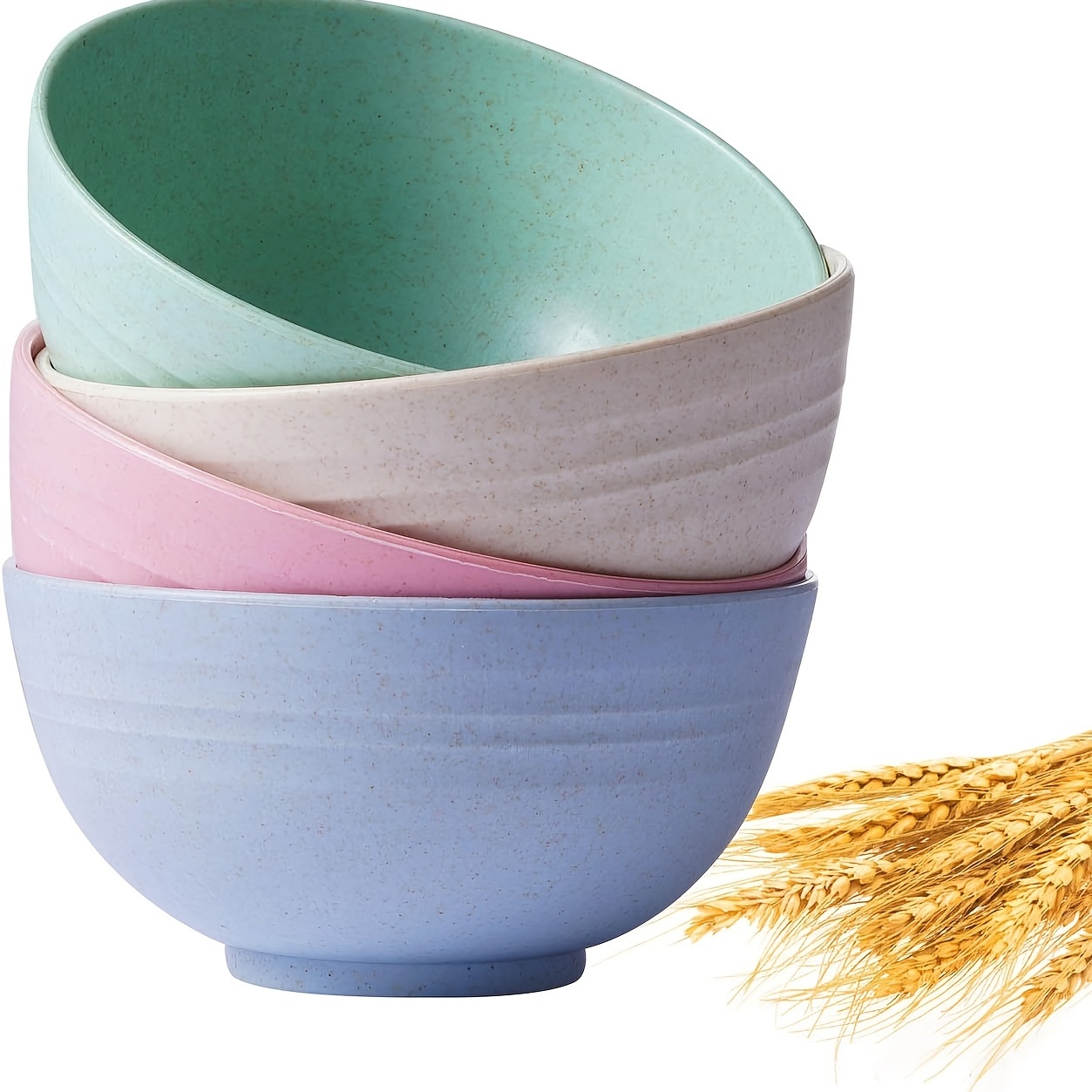 Wheat Straw Bowl Set Unbreakable Grain Bowl Microwave - Temu