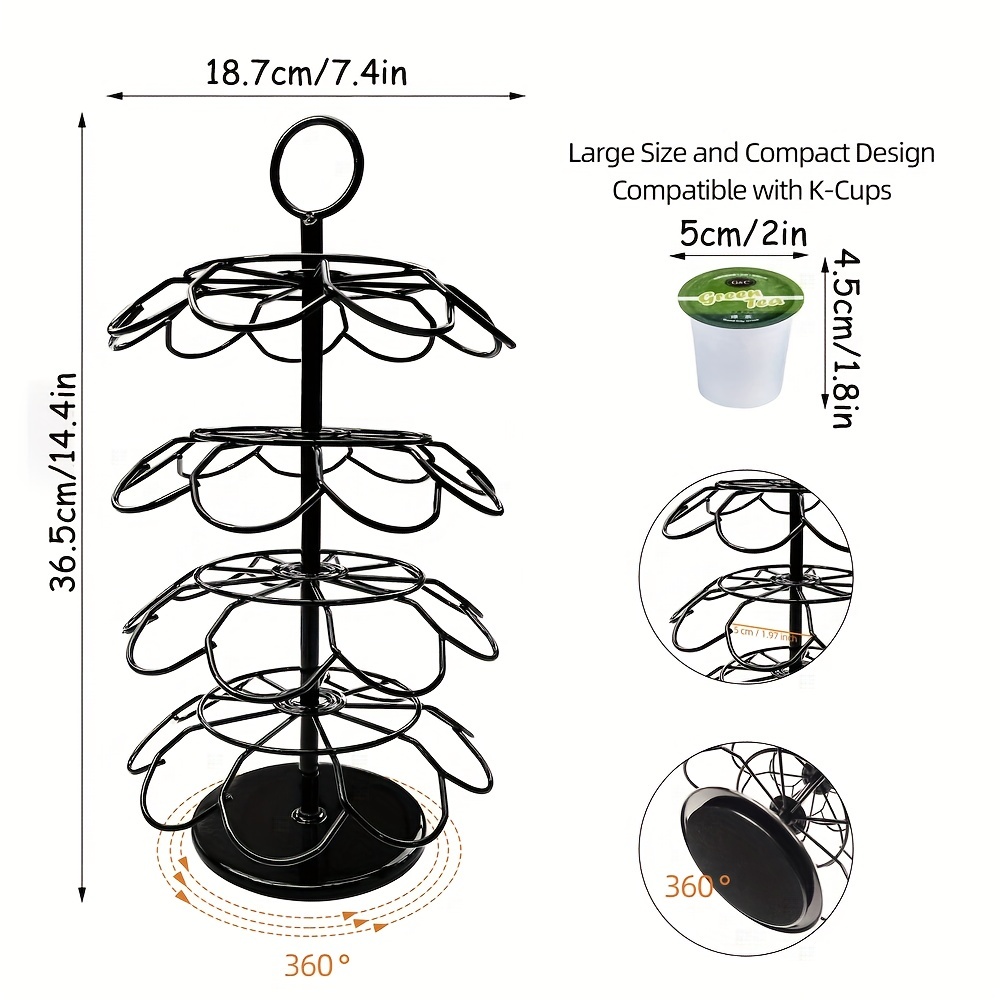 Pod Stand Coffee Pod Holder Carousel Compatible For - Temu