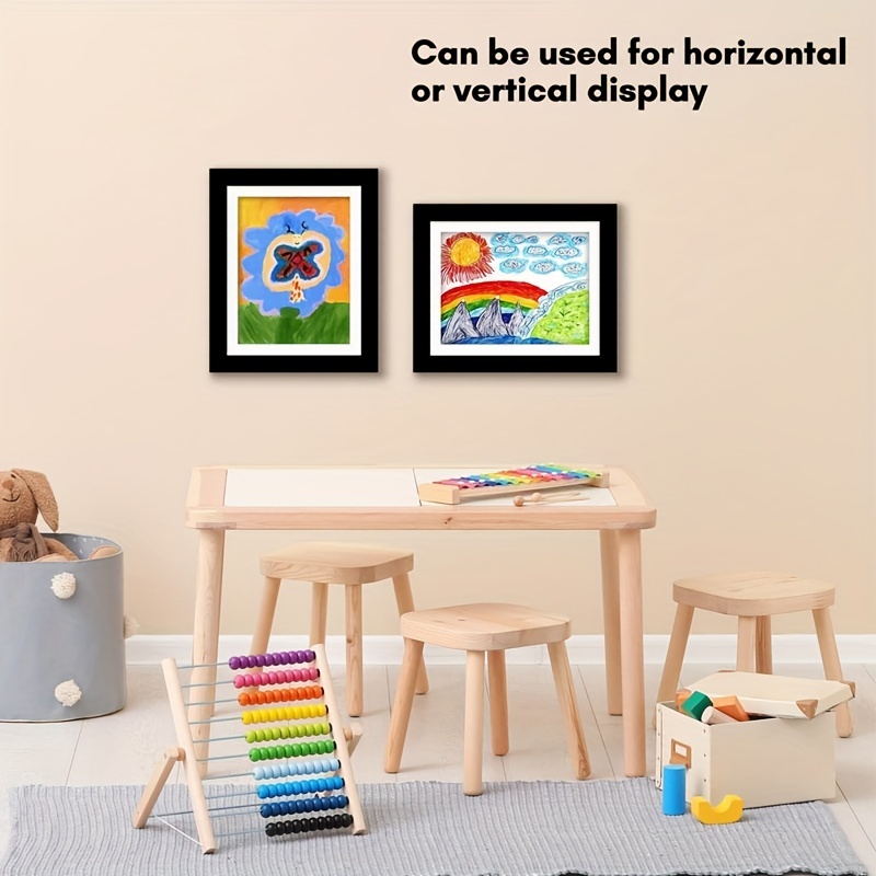  Creative Mark First Impressions - Marco de arte intercambiable para  niños con almacenamiento, 2 unidades, apertura frontal fácil de cambiar,  capacidad para múltiples piezas, para pared o mesa, color : Hogar