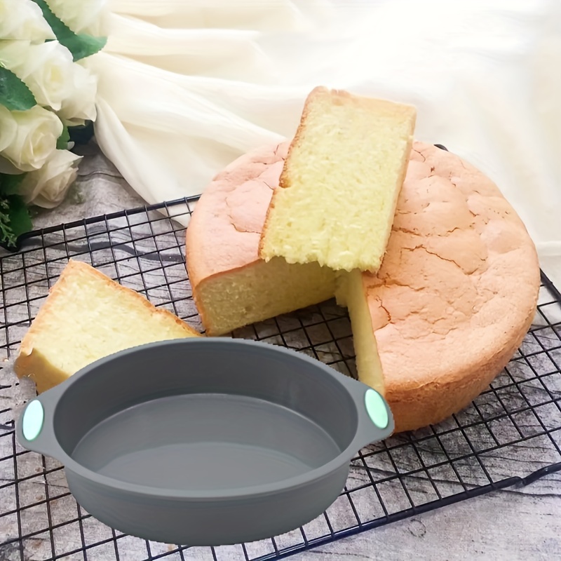 2pcs 8 inch Silicone Cake Pan for Baking, Round Cake Molds Silicone Baking Pan Non-Stick Quick Release Suitable for Cheesecake Chocolate Cake