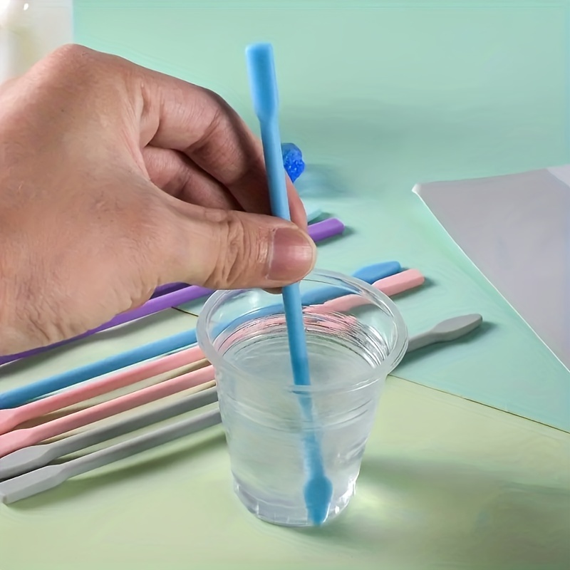 Blue Color Silicone Stirring Sticks Resin Tool Kit Reusable - Temu