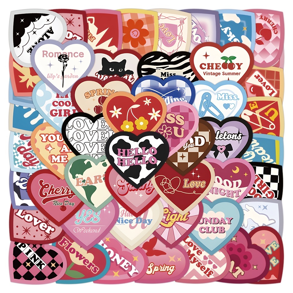 Colorful Romantic Lover Love Series Waterproof Vinyl - Temu