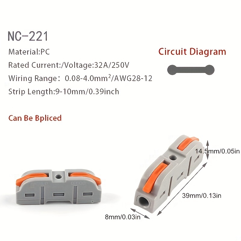 Mini Conector Cables Eléctricos Rápidos 10 Uds. Conector - Temu